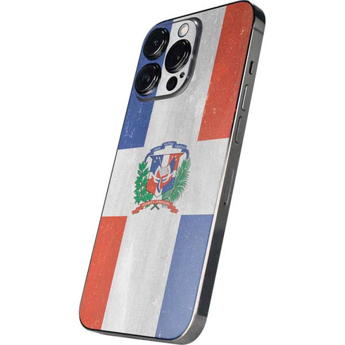 Dominican Republic Flag Faded iPhone 14 Pro Skin